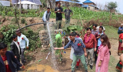 इच्छाकामनाको चेपाङ बस्तीमा ‘एक घर, एक धारा’