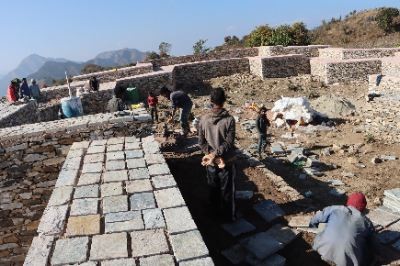चितवनको ऐतिहासिक कान्द्राङगढीको पुनःनिर्माण अन्तिम चरणमा