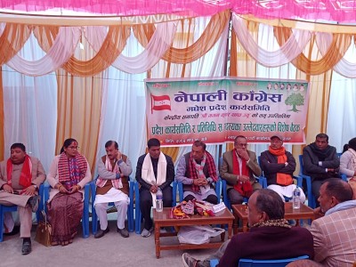 कांग्रेस सभापति थापाद्वारा पार्टी एकता र सङ्गठन सुदृढीकरणमा जोड