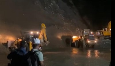 तुइन खोलाको पहिरो पन्छाएसँगै दुईतर्फी यातायात सञ्चालन