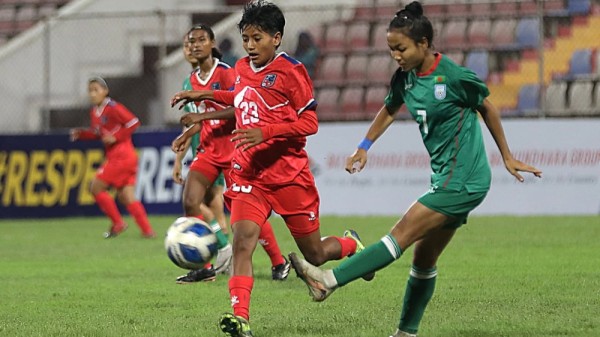 साफ यू-२० च्याम्पियनसिप : नेपाल बंगलादेशसँग ३-२ गोलअन्तरले पराजित