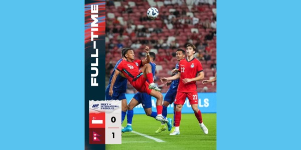 अन्तर्राष्ट्रिय मैत्रीपूर्ण खेलमा सिंगापुरविरूद्ध नेपालको ऐतिहासिक जित