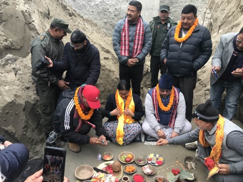 भरतपुरको पुङ्गी खोला सौन्दर्यकरणको शिलान्यास