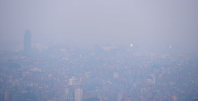 काठमाडौँको वायु विश्वकै अस्वस्थकरको अग्रस्थान सूचीमा,मास्क लगाउन आग्रह