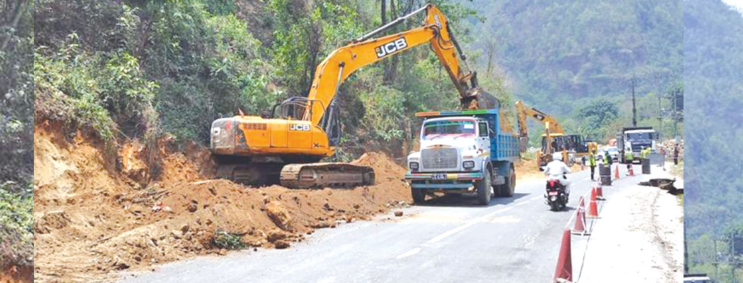 वर्षा सकिएपछि मुग्लिन–मलेखु सडकको काम थालियो