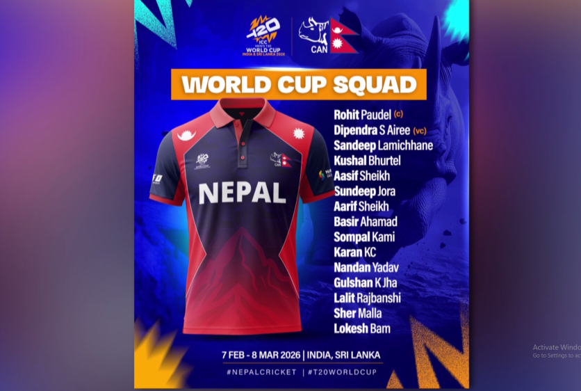 आईसीसी टी-२० विश्वकपका लागि नेपाली टिम घोषणा
